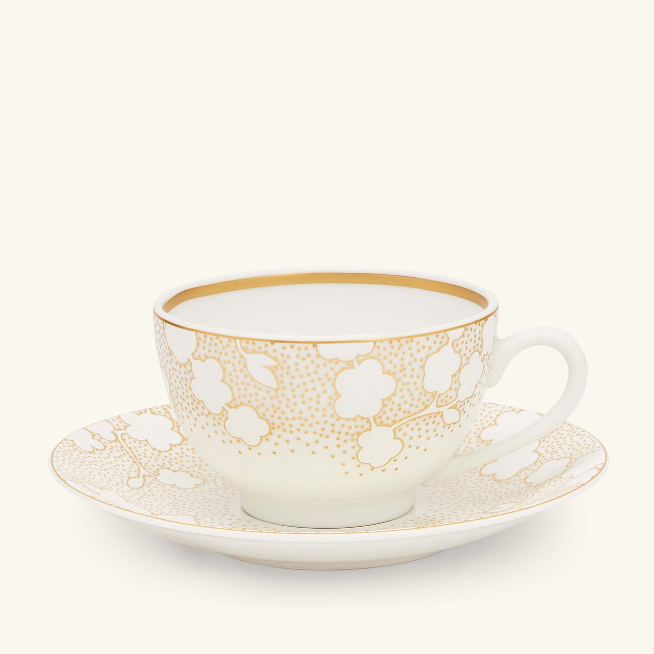 bernardaud reves tea cup   saucer gold