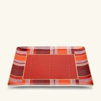 Tartan Tray Rectangular Small Red bernardaud tartan tray rectangular small red