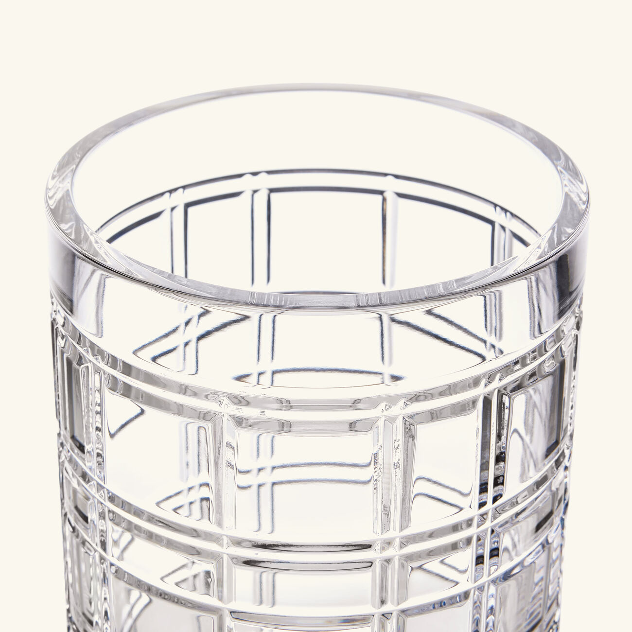 ralph lauren home hudson plaid vase small clear