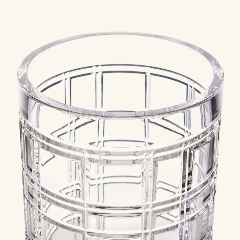 ralph lauren home hudson plaid vase small clear