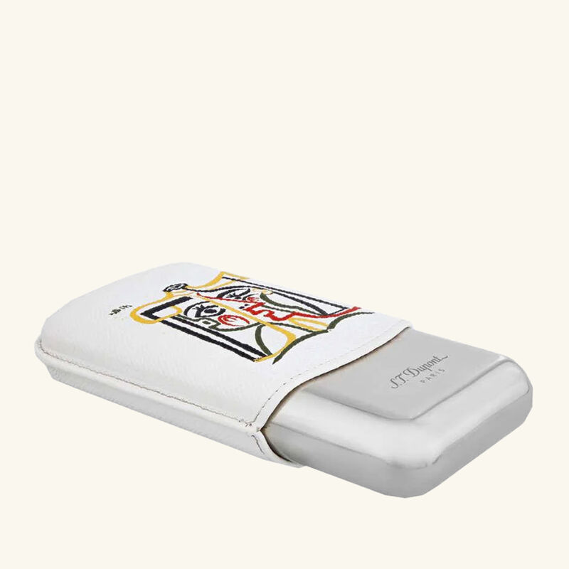 Picasso Triple Cigar Case White st dupont picasso triple cigar case white