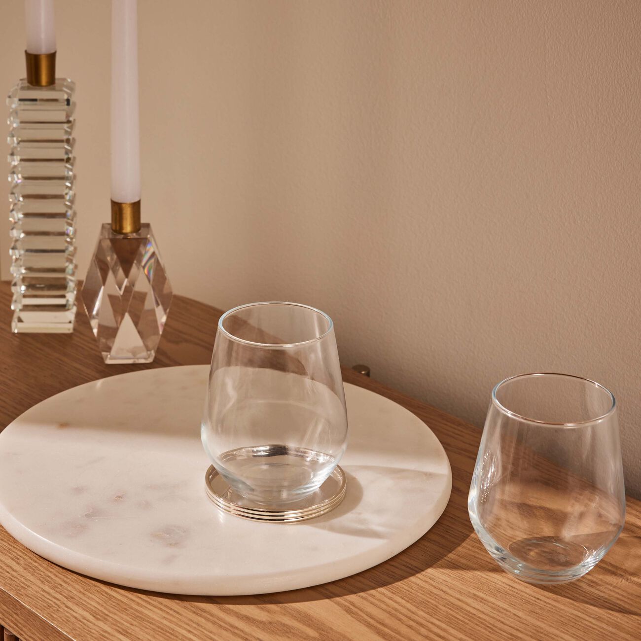 christofle k t coaster silver plated set of 2