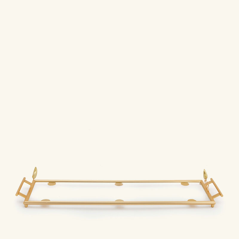 villari extravaganza serving tray rectangular large gold