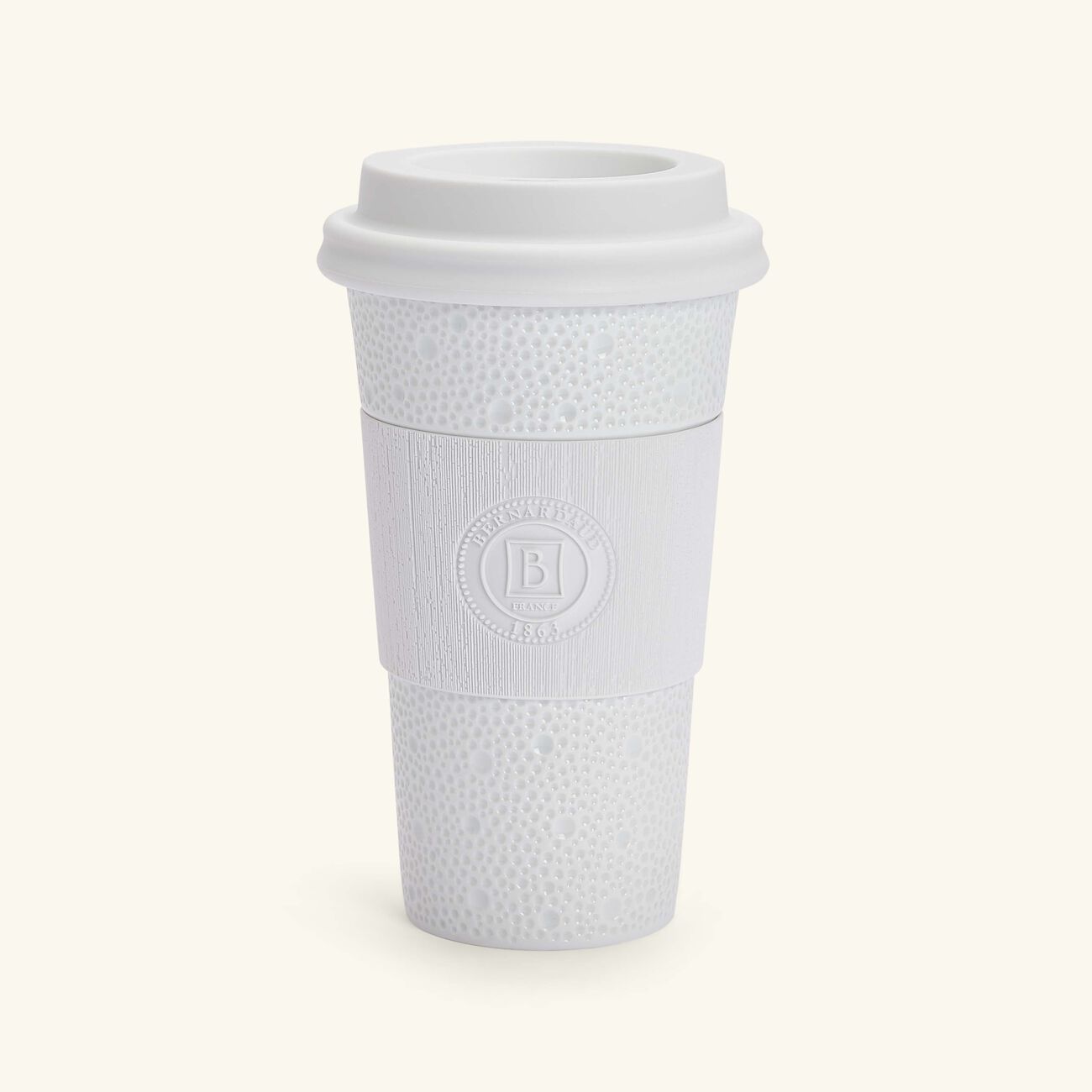 bernardaud ecume travel cup white