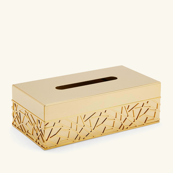 villari hiroito rectangular tissue box gold