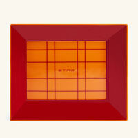 Tartan Trinket Tray Rectangular Small Red etro tartan trinket tray rectangular small red