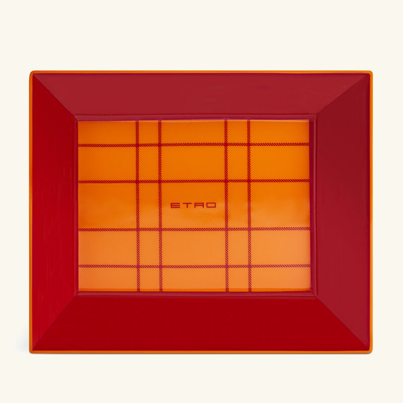 Tartan Trinket Tray Rectangular Small Red etro tartan trinket tray rectangular small red