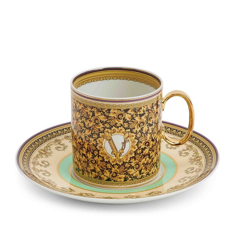 Barocco Mosaic Cup & Saucer 4 Tall, large