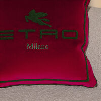 etro sponge embroided cushion red