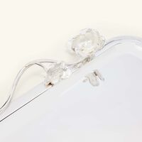 كريستوفل صينية الضيافة أنيمون مستطيلة كبيرة باللون الفضي