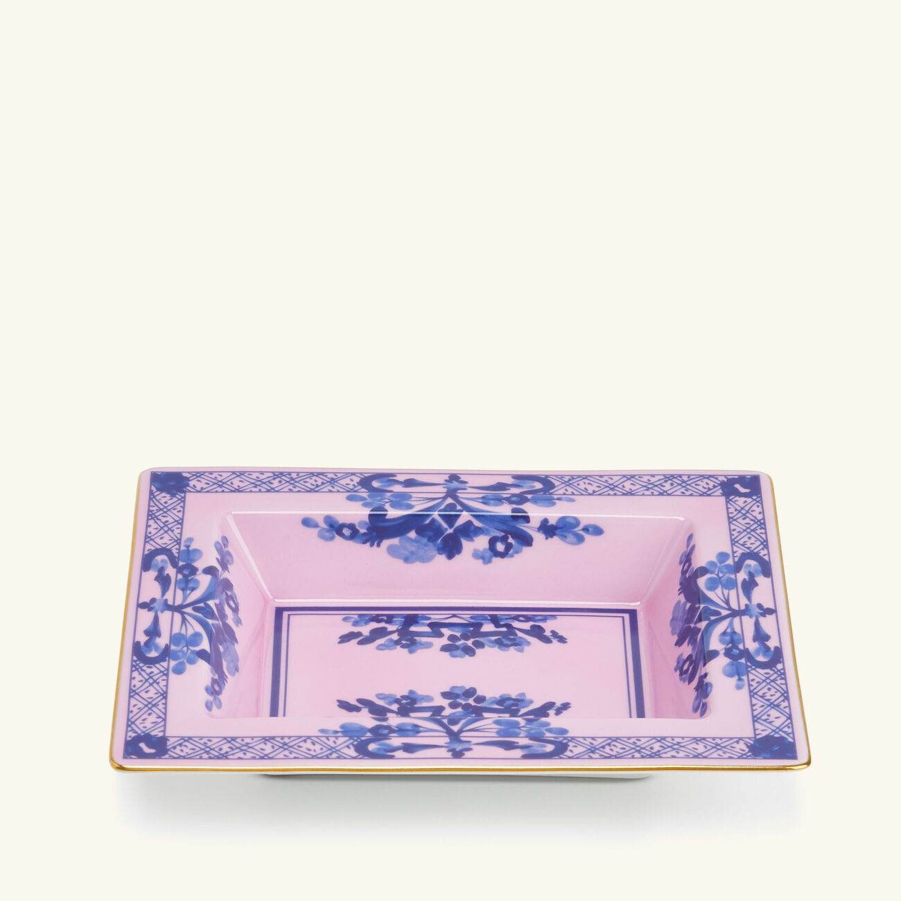Oriente Italiano Azalea Trinket Tray Rectangular Small Pink ginori 1735 oriente italiano azalea trinket tray rectangular small pink