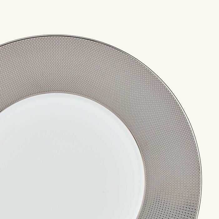 Maille Platine Rim Plate Silver 21cm bernardaud maille platine rim plate silver 21cm