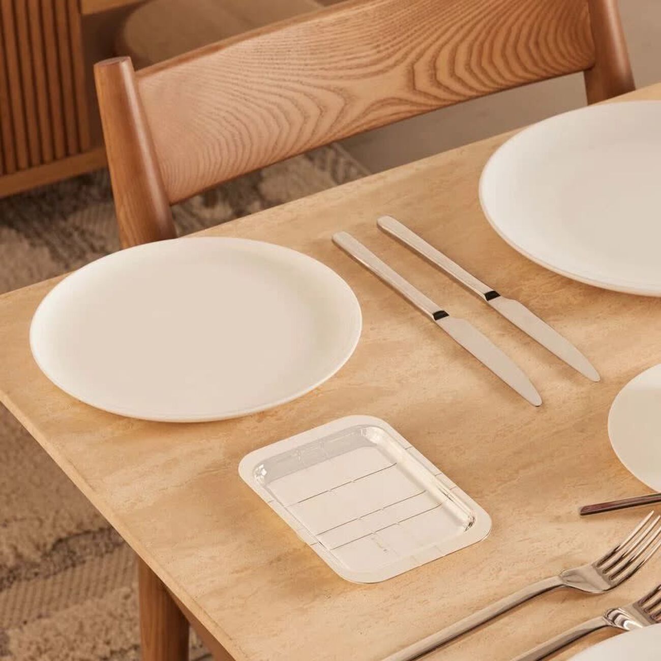 christofle graphik serving tray rectangular small silver plated