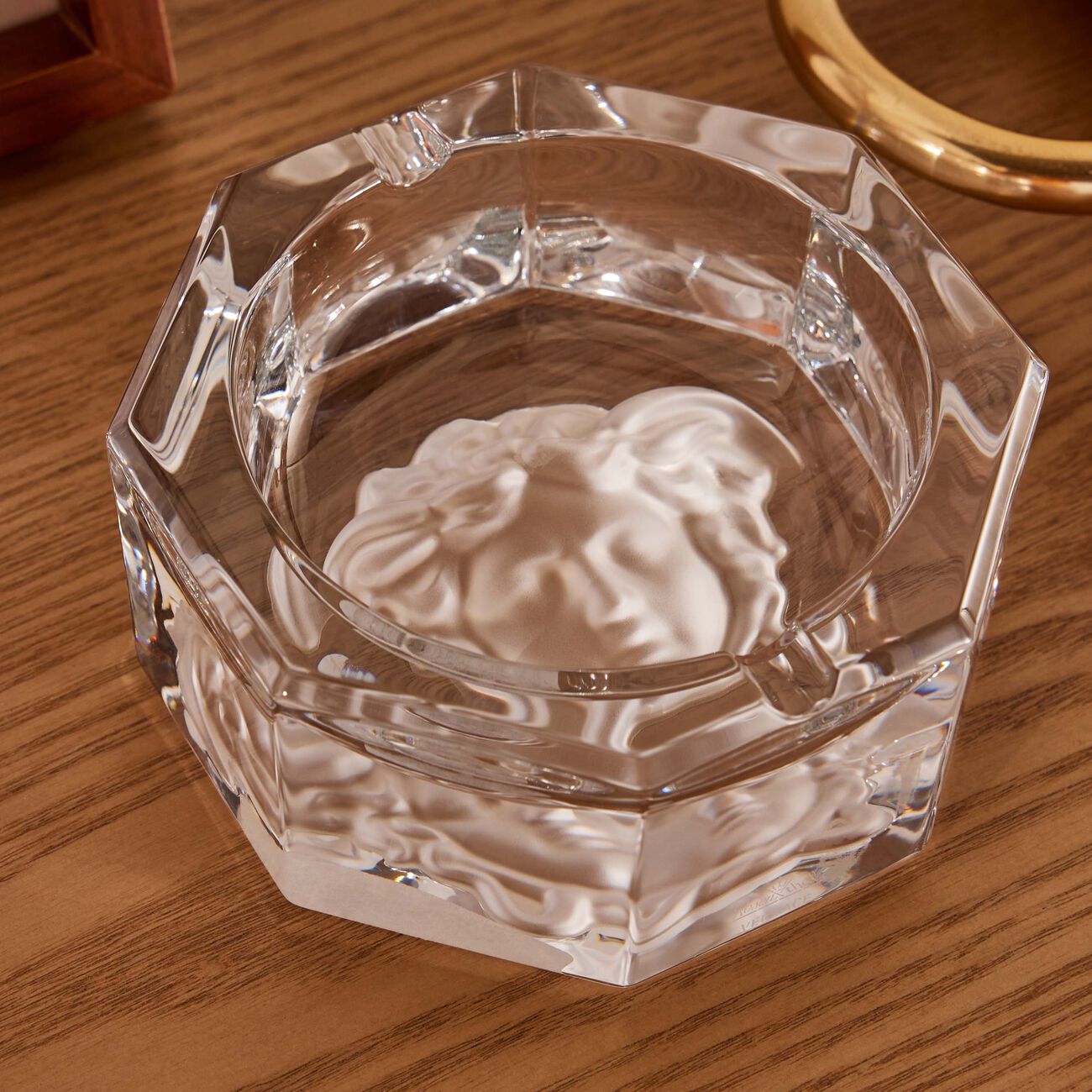 versace medusa lumiere ashtray octagonal clear