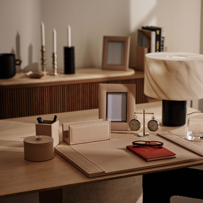 giobagnara elie saab monogram desk blotter torrone beige