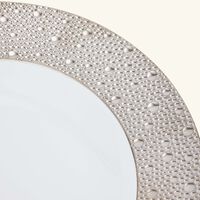 bernardaud ecume soup plate round silver 23cm