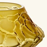 Terramineral Caldera Vase Votive Round Mini Yellow lalique terramineral caldera vase votive round mini yellow