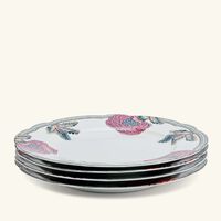 bernardaud collection braqueni  dinner plate round red 26cm set of 4