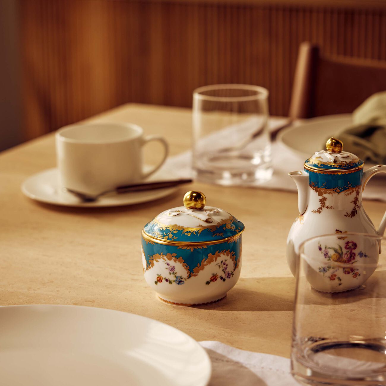 Siecle Sugar Bowl Blue bernardaud siecle sugar bowl blue