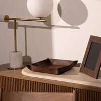 إيترو صينية أرنيكا للديكور مربعة باللون البني 25 سم