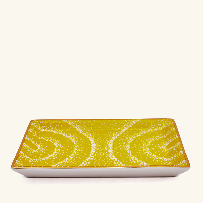 jonathan adler vapor trinket tray rectangular yellow