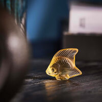 lalique fish figurine mini yellow