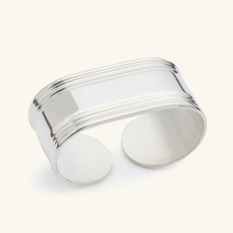 كريستوفل حلقة المناديل أوبن ماري روز باللون الفضي