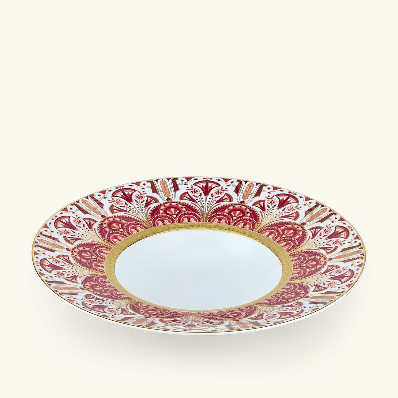Reves Du Nil Pourpre Large Rim Soup Plate Red 27cm haviland reves du nil pourpre large rim soup plate red 27cm