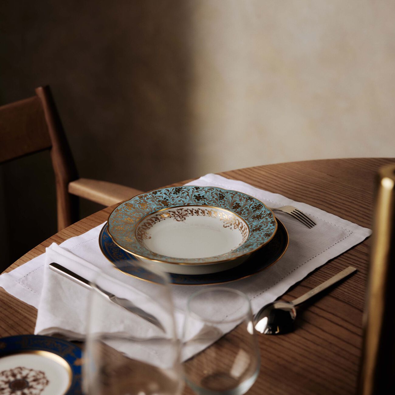 Eden Turquoise Soup Plate Round Blue 22cm bernardaud eden turquoise soup plate round blue 22cm