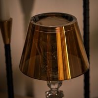 baccarat our fire candle holder gold