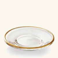 ماريو تشيوني فنجان شاي مع صحنه باللون الشفاف