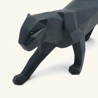 Panther Sculpture Small Black lladro panther sculpture small black