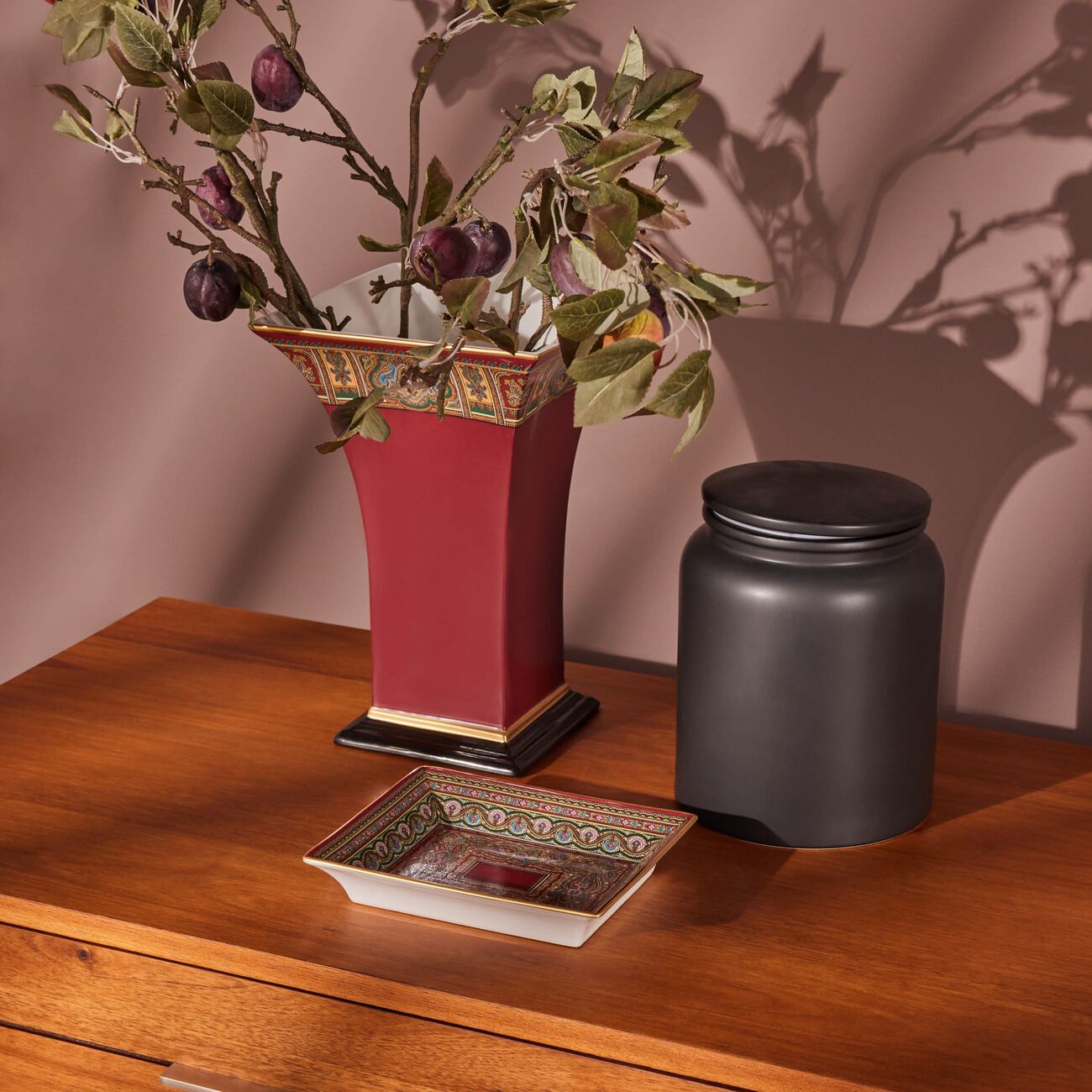 etro cachemire vase medium red