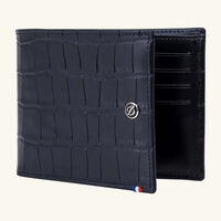 Croco Dandy Leather Wallet Black st dupont croco dandy leather wallet black