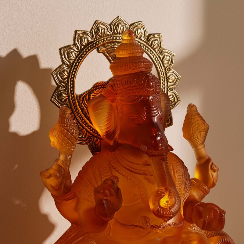 daum ganesh sculpture extra large amber