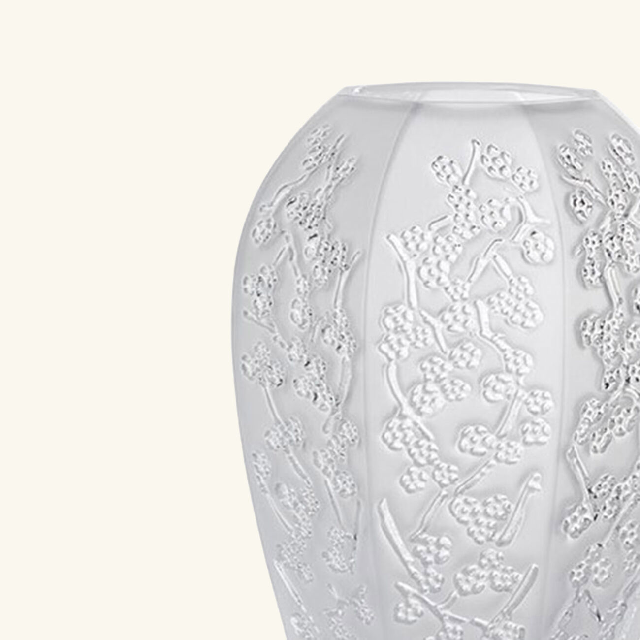 lalique sakura vase small clear