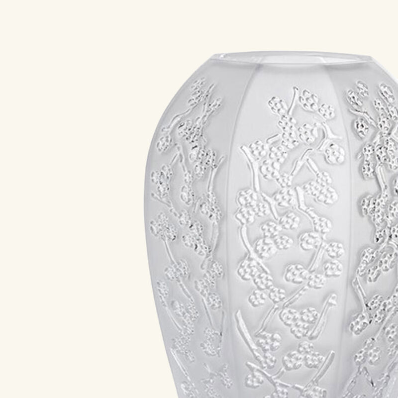lalique sakura vase small clear