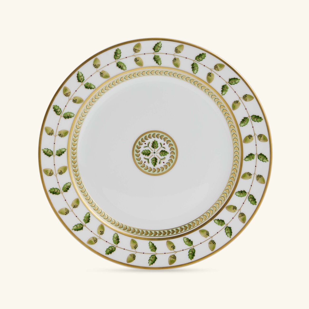 bernardaud constance dessert plate round green 19cm