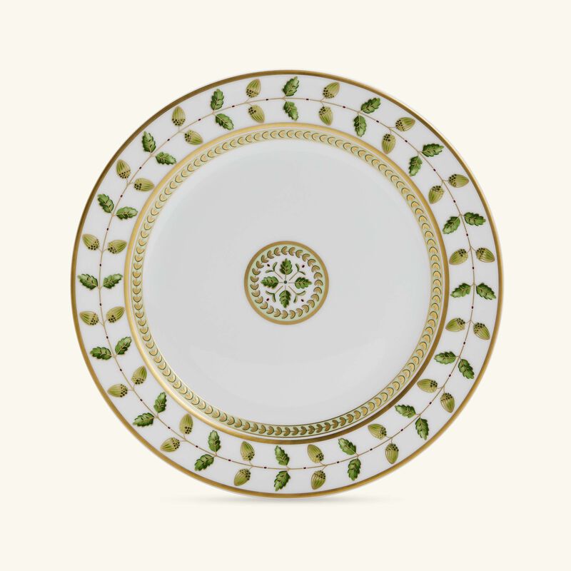 bernardaud constance dessert plate round green 19cm