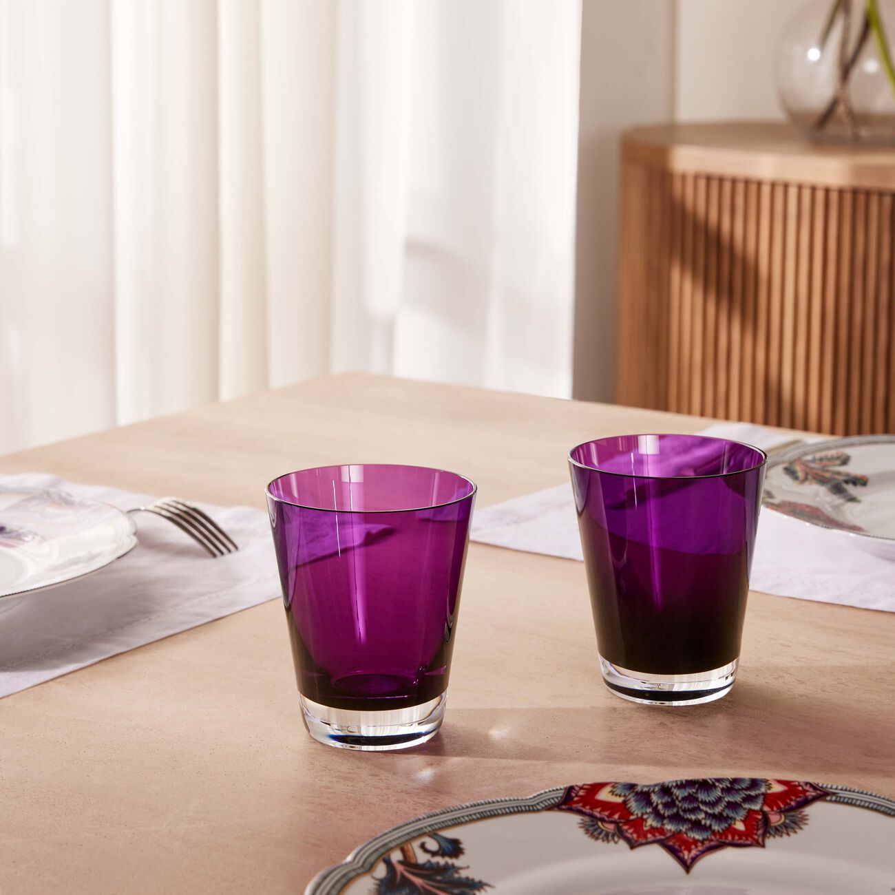 Mosaique Tumblers Set of 2 Purple baccarat mosaique tumblers set of 2 purple