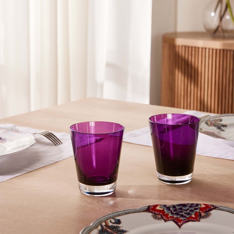 Mosaique Tumblers Set of 2 Purple baccarat mosaique tumblers set of 2 purple