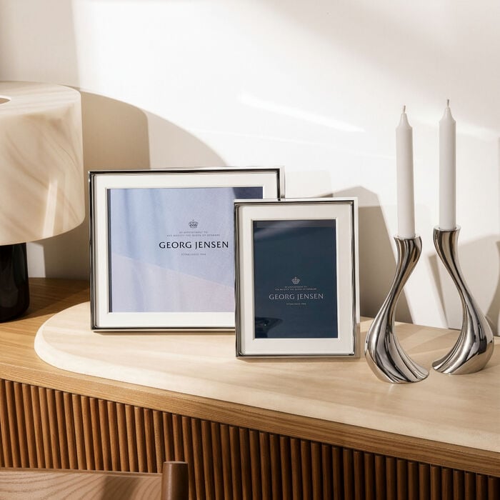 جورج جنسن إطار الصور ديكو فضي متوسط