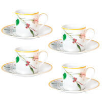 Jardin Indien Espresso Cup And Saucer - Set Of 4, small