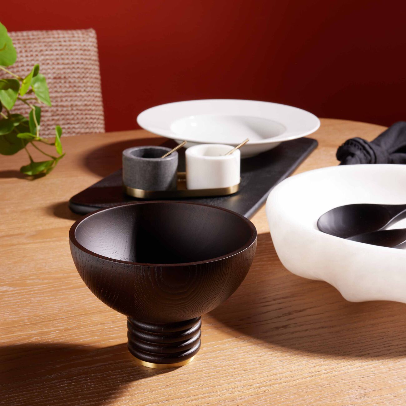 لوبجيه قطعة ديكور مركزية ألهامبرا صغيرة باللون البني