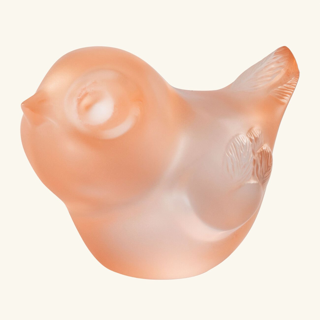 lalique piou head up sculpture small pink