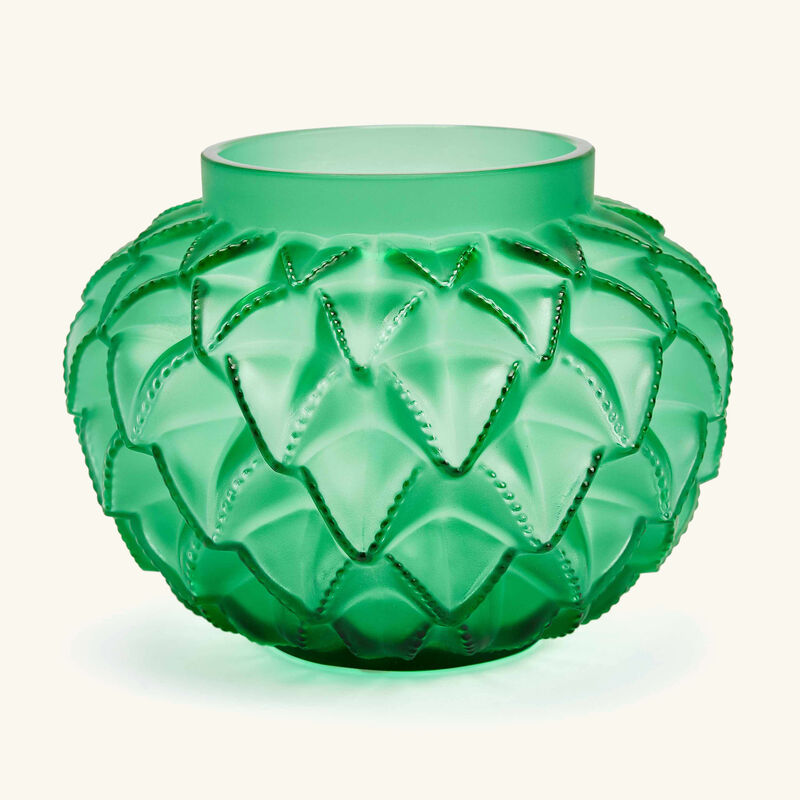 Languedoc Vase Mini Green lalique languedoc vase mini green