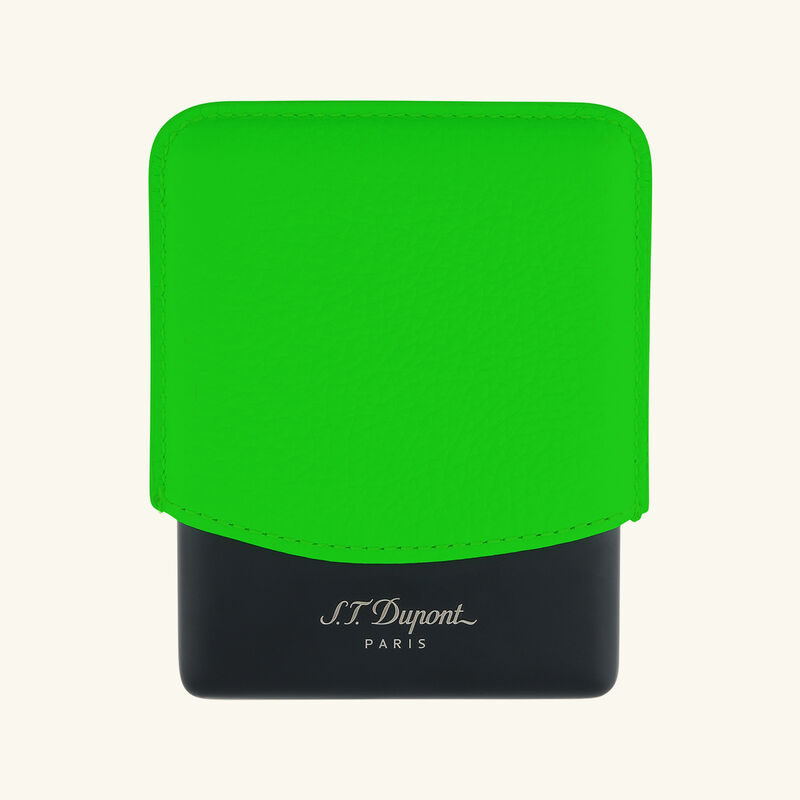 st dupont fluo cigarettes case green