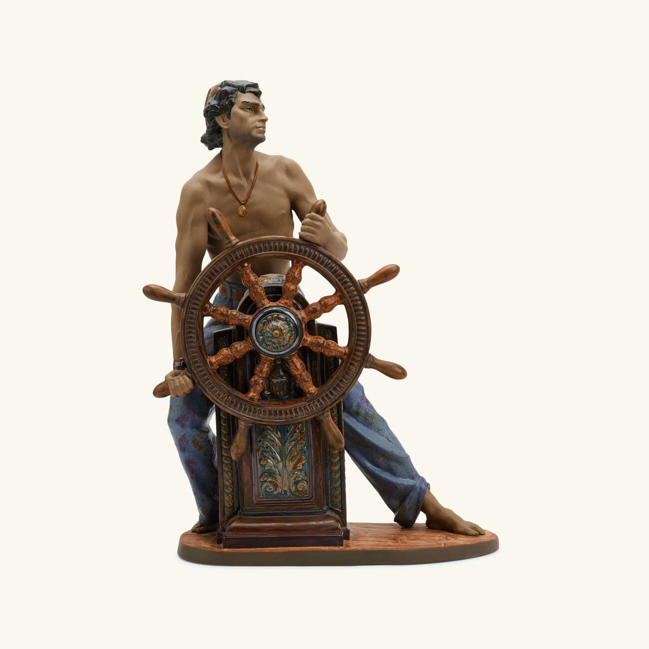 Stormy Sea Sailor Sculpture Large Brown lladro stormy sea sailor sculpture large brown