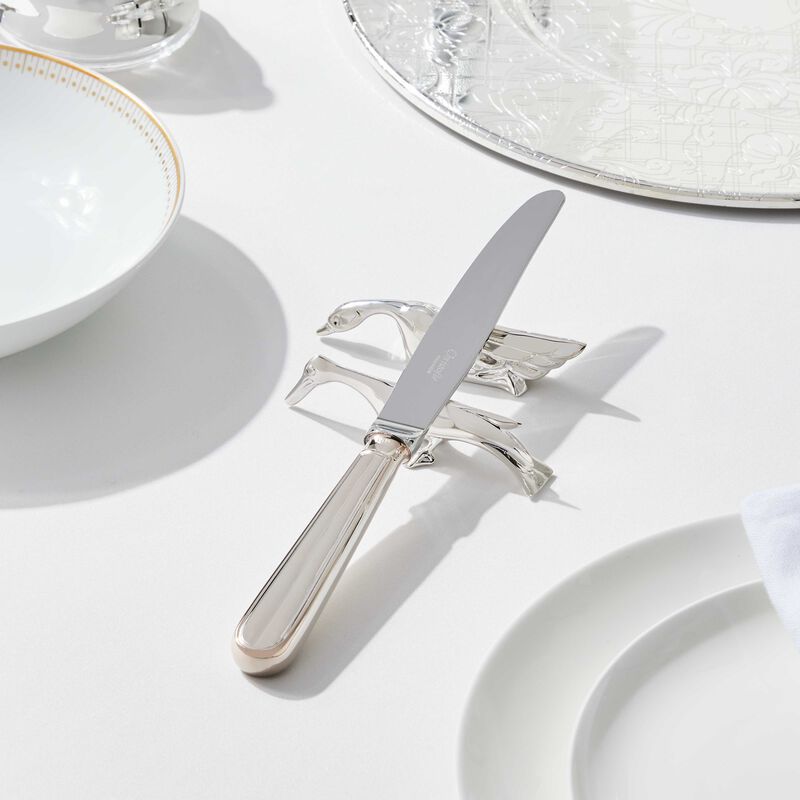 christofle gallia knife rest pelican swan silver plated set of 2