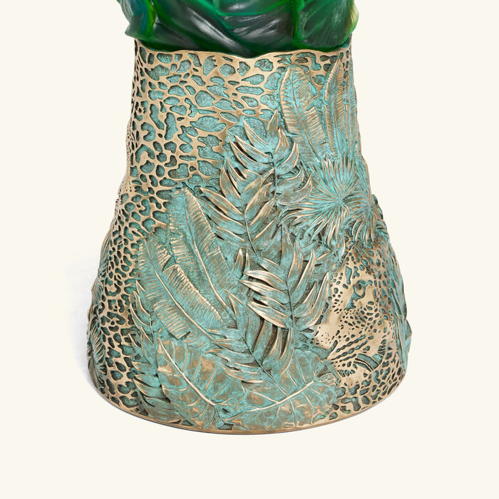 daum prestige tropical borneo vase medium green
